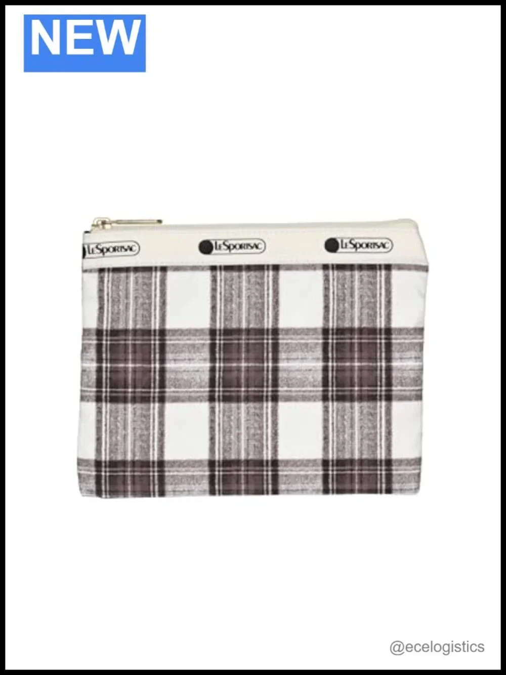 LeSportsac Hobo Bag Classic Tartan with Cosmetic Pouch Recycled Nylon Crossbody